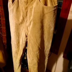 Chicos Leather suede pants